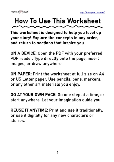 Manga Weapon Design Worksheet Preview 5